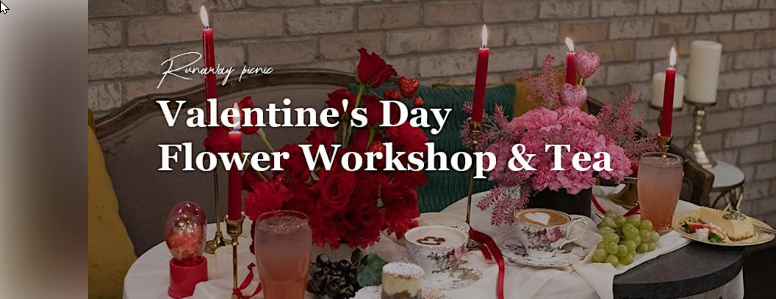 Valentine's Day / Galentine Flower Workshop & Tea | Runaway Picnic