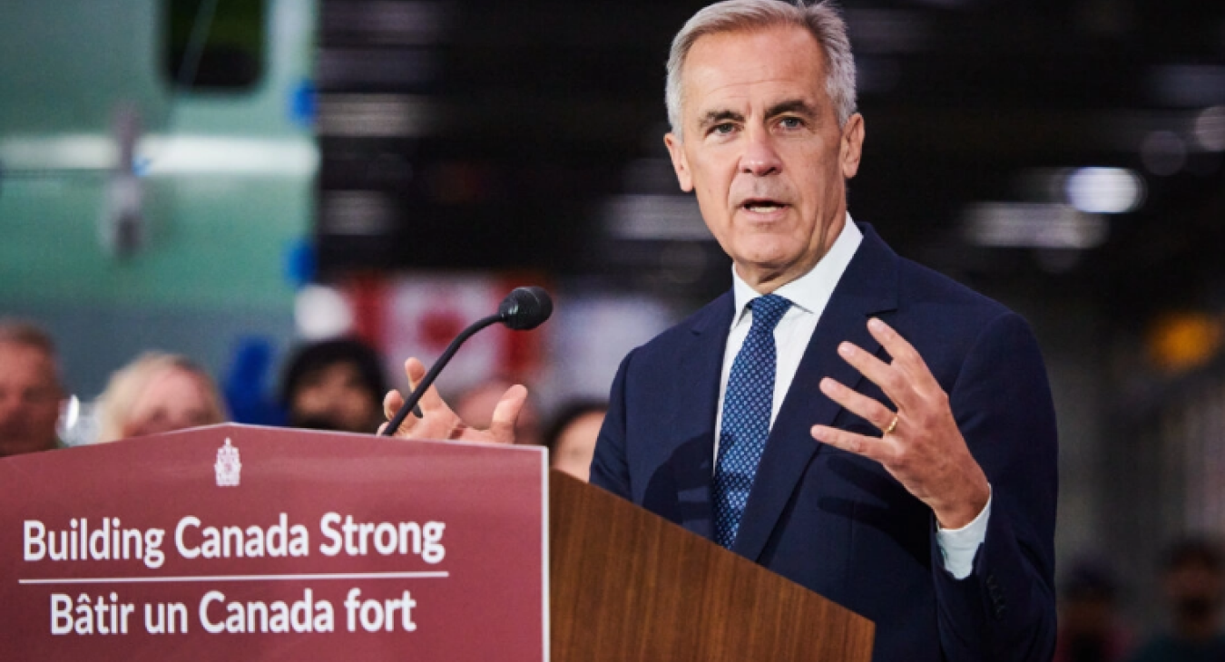 Carney speaks at a press conference in Mississauga, Ont., on Friday, Sept. 5