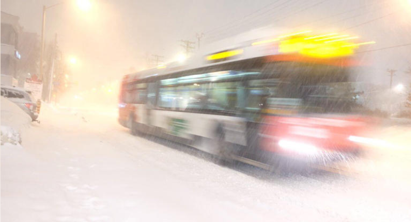 Bus snow
