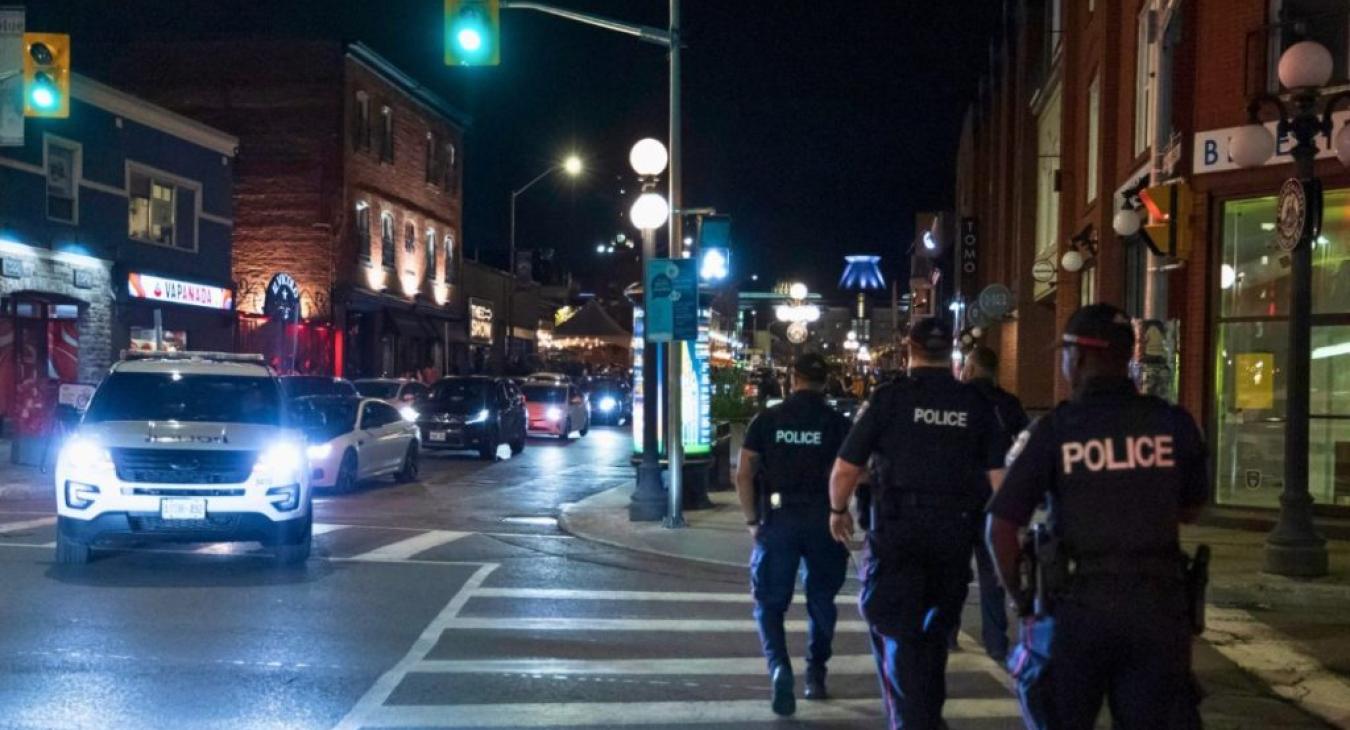 Police officers in the ByWard Market. (OPS)