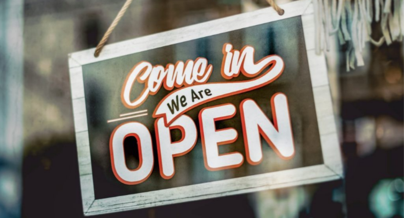 We are open sign