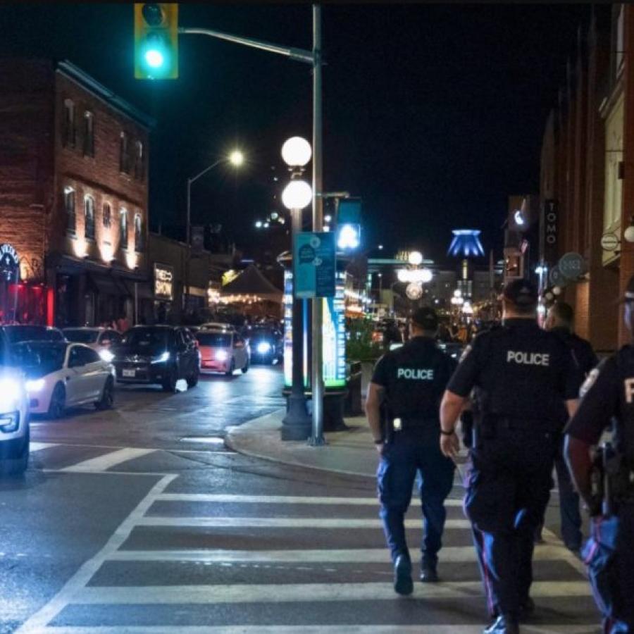 Police officers in the ByWard Market. (OPS)